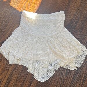 Elegant Cream Lace Skirt